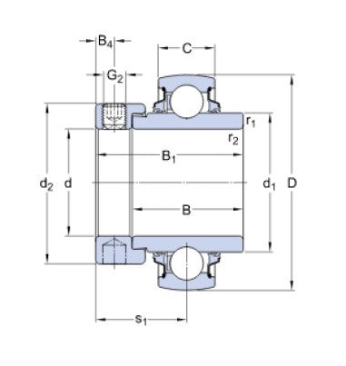 SKF YEL 209-2DW/AG (YELAG 209) rodamiento de soporte