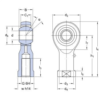 SKF SIKAC 30 M cabezal articulado