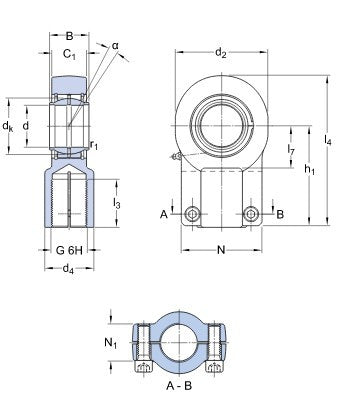 SKF SIQG 100 ES cabezal articulado
