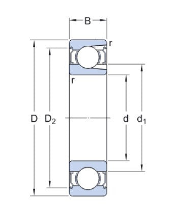 SKF 211-2Z rodamiento de bolas