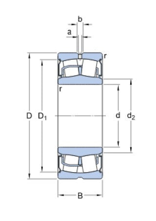 SKF BS2-2208-2RS/VT143 cojinete de rodillos esféricos