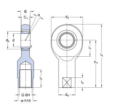 SKF SI 6 E cabeza articulada