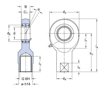 SKF SI 30 ES-2RS cabezal articulado