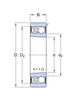 SKF 2213 E-2RS1KTN9 rodamiento de bolas inclinado