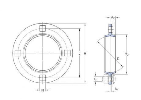 SKF PF 85 cuerpo de rodamiento de chapa redondo