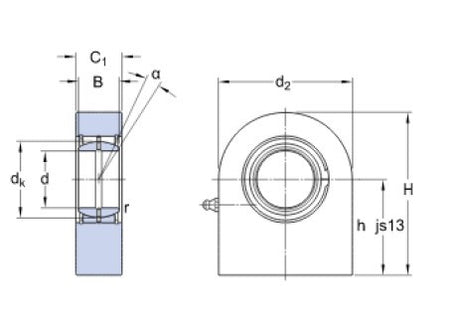 Cabeza articulada SKF SCF 30 ES