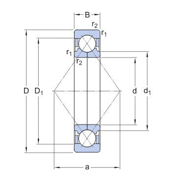 SKF QJ 312 PHAS rodamiento de cuatro puntos