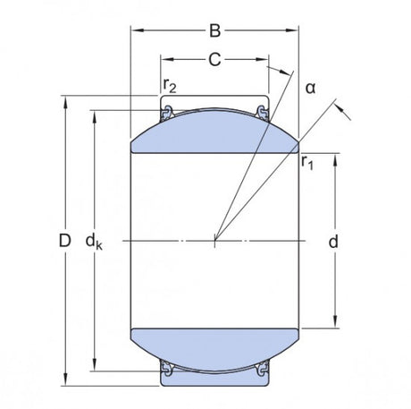 SKF GEH 30 TXG3E-2LS cojinete de articulación