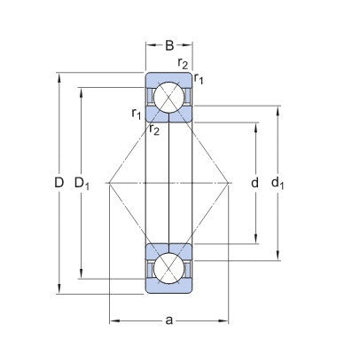 SKF QJ 213 MA/C2L rodamiento de cuatro puntos