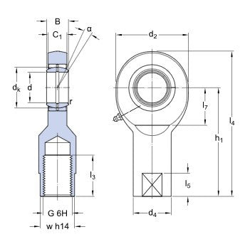 SKF SIL 15 ES cabeza articulada