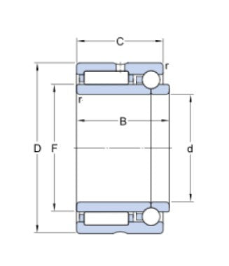SKF NKIB 5911 rodamiento de agujas combinado