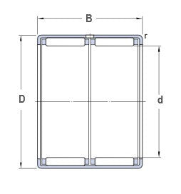 SKF HK 2538 rodamiento de agujas con carcasa prensada