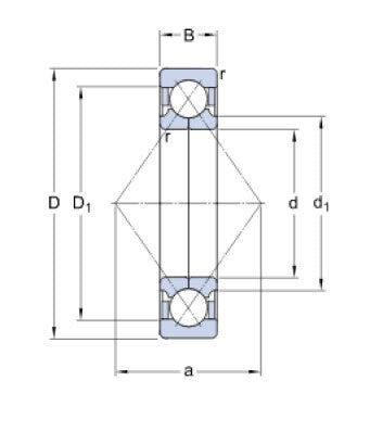 SKF QJ 211 MA/C3 rodamiento de cuatro puntos