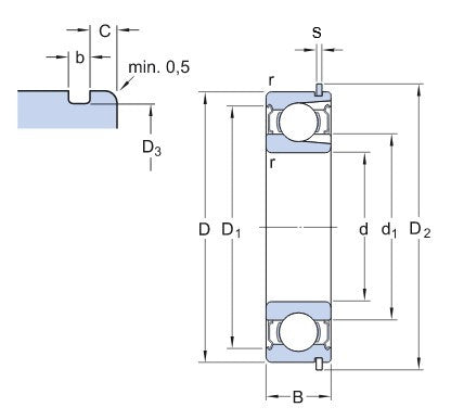 SKF 207-2ZNR rodamiento de bolas