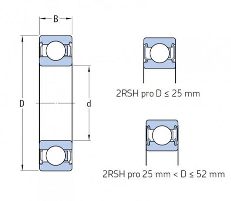 SKF E2.6205-2RSH/C3 rodamiento de bolas