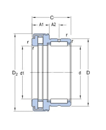 SKF NKXR 40 Z rodamiento combinado de agujas
