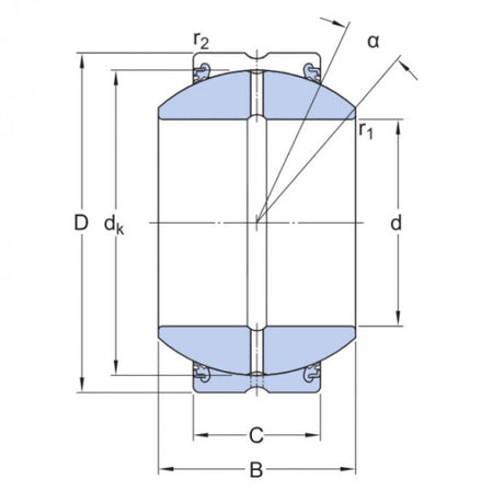 SKF GEH 20 ESX-2LS rodamiento de articulación acero/acero
