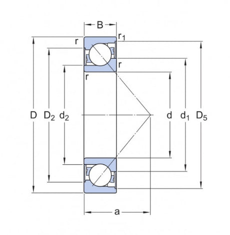 SKF 7304 BE-2RZP rodamiento de bolas con contacto angular