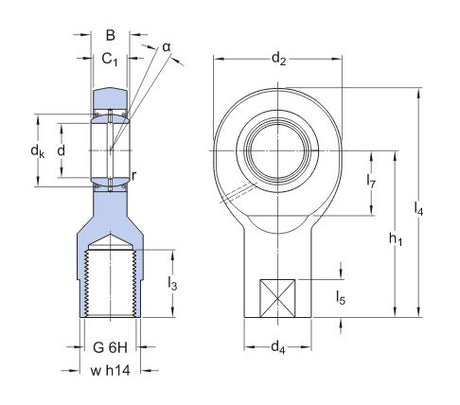SKF SI 20 ES-2RS cabezal articulado