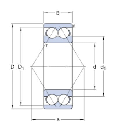 SKF 3214 A rodamiento de bolas con contacto angular