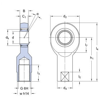 SKF SIL 35 TXE-2LS cabezal articulado