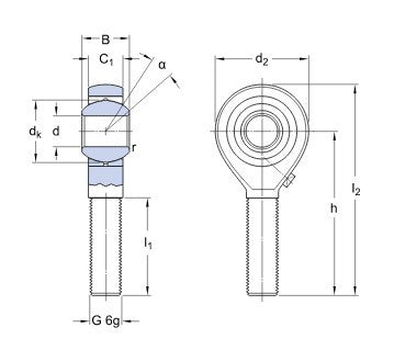SKF SAKAC 6 M cabezal articulado