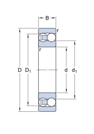 SKF 2317 M/C3 rodamiento de bolas inclinado