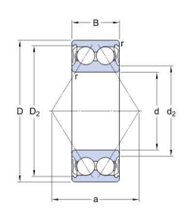 SKF 3304 A-2ZTN9/MT33 rodamiento de bolas con contacto angular