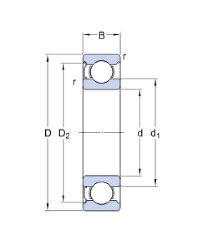 SKF 627-ZTN9/LT rodamiento de bolas