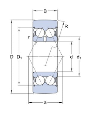 SKF 305806 C-2Z polea de rodamiento
