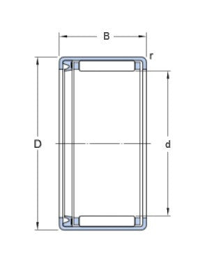 SKF HK 2518 rodamiento de agujas con carcasa prensada