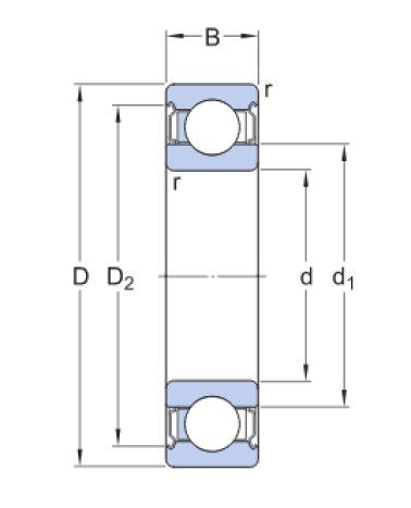 SKF 6305-2Z/VA228 rodamiento de bolas