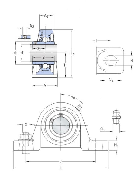 SKF UCPX10 unidad de rodamientos