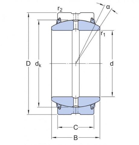 SKF GE 70 TXG3A-2LS cojinete de articulación