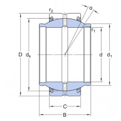 SKF BLRB 365214 B-2RS rodamiento articulado acero/acero