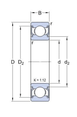 SKF 6205-2RSHK rodamiento de bolas