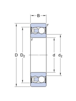 SKF 2307 E-2RS1TN9 rodamiento de bolas oscilantes
