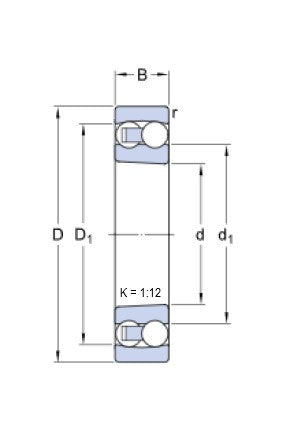 SKF 1313 EKTN9/C3 rodamiento de bolas oscilante