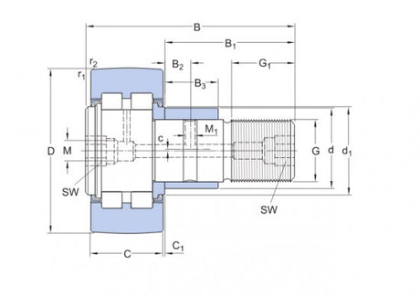 SKF PWKRE 62.2RS polea de captura