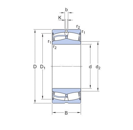 SKF 22324-2CS5K/VT143 rodamiento de rodillos esféricos