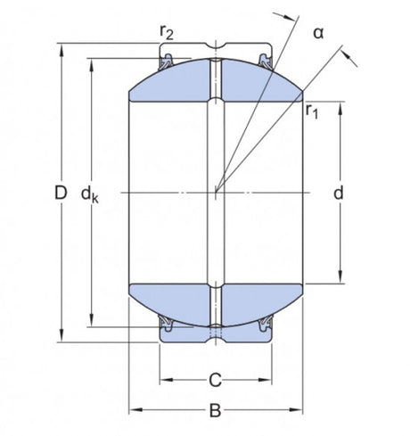 SKF GEH 40 ES-2RS rodamientos de articulación acero/acero
