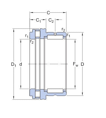 SKF NKXR 15 rodamiento combinado de agujas
